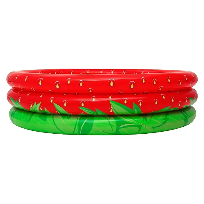 Bestway Dječji bazen Sweet Strawberry - Promjer: 160 cm, Crvene boje, Zelene boje - Pogled sprijeda