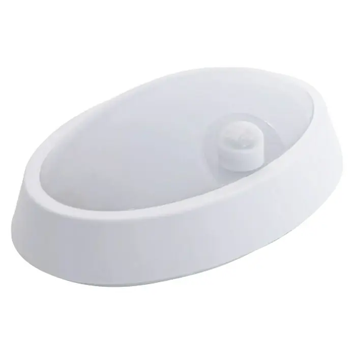 Stropna LED svjetiljka sa senzorom Lumera - 10 W, D x Š x V: 187 x 65 x 127 mm, Bijele boje, Hladna bijela - Dijagonalni pogled