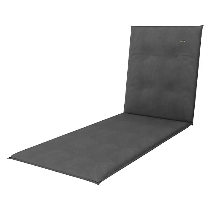 Doppler Navlake za vrtni namještaj Look - Crne boje, D x Š x V: 195 x 58 x 4 cm, Ležaljka s kotačima, Poliester - Dijagonalni pogled