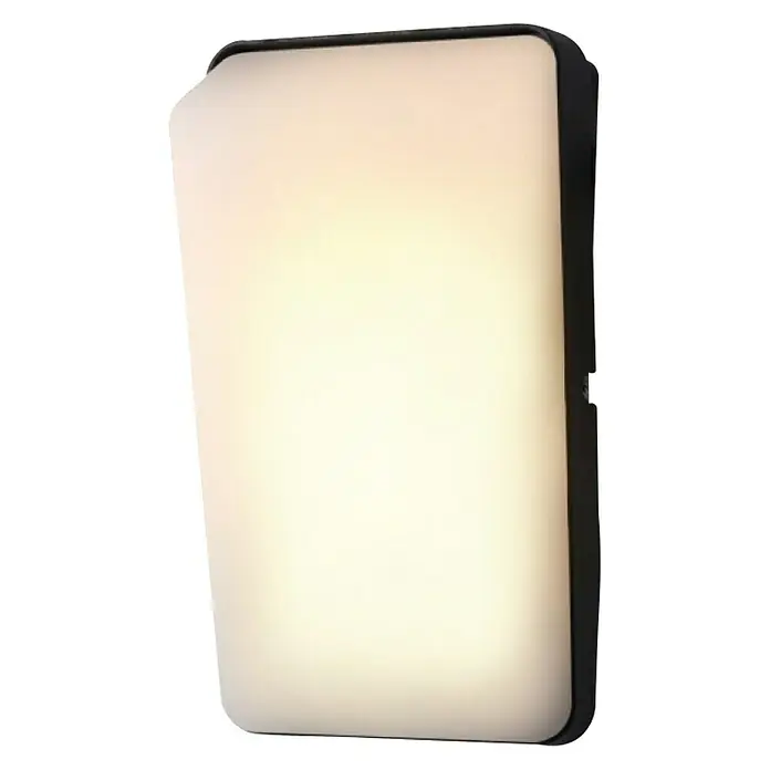 Vanjska zidna LED svjetiljka Yukon - 6 W, 135 x 45 x 230 mm, Crne boje, Bijele boje, IP65 - Dijagonalni pogled