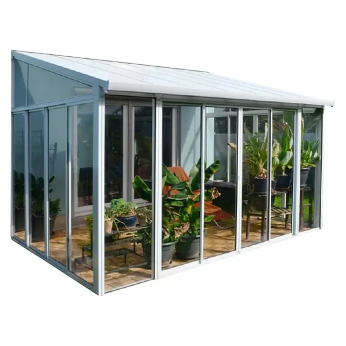 Palram – Canopia Zimski vrt - Š x D x V: 4,25 m x 3 m x 3,1 m, Prometno bijelo - Dijagonalni pogled