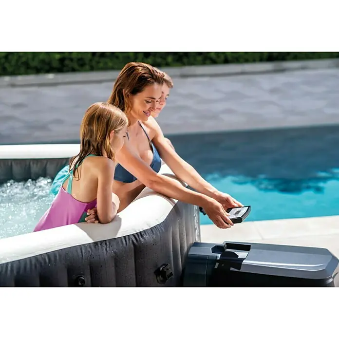 Intex Pure Spa Hidromasažni bazen - Ø x V: 201 x 71 cm, 795 l, Prikladno za: 4 odrasle osobe - Živopisni prikaz