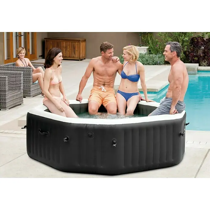Intex Pure Spa Hidromasažni bazen - Ø x V: 201 x 71 cm, 795 l, Prikladno za: 4 odrasle osobe - Živopisni prikaz