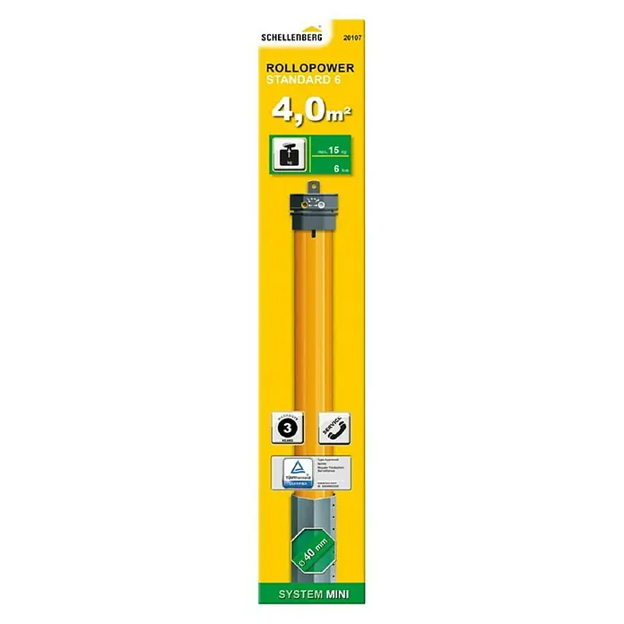 Schellenberg Cjevasti motor za rolete Mini Standard - Sila privlačenja: 6 kg - Pogled odozgo