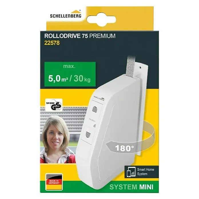 Schellenberg Uređaji za upravljanje roletama RD 75 PREMIUM - D x Š x V: 199 x 37 x 155 cm, Prikladno za: Mini sustavi roleta - Pogled odozgo