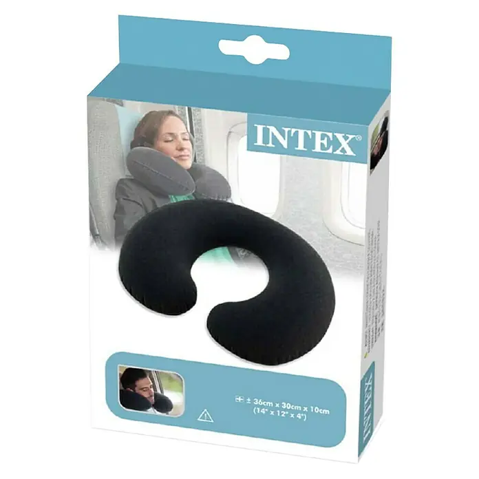 Intex Jastuk za putovanje - Crne boje, 36 x 30 cm - Dijagonalni pogled