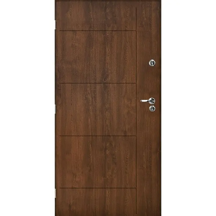Ulazna vrata Swing - D x Š x V: 55 x 900 x 2.000 mm, DIN lijevo, Smeđe boje - Pogled sprijeda