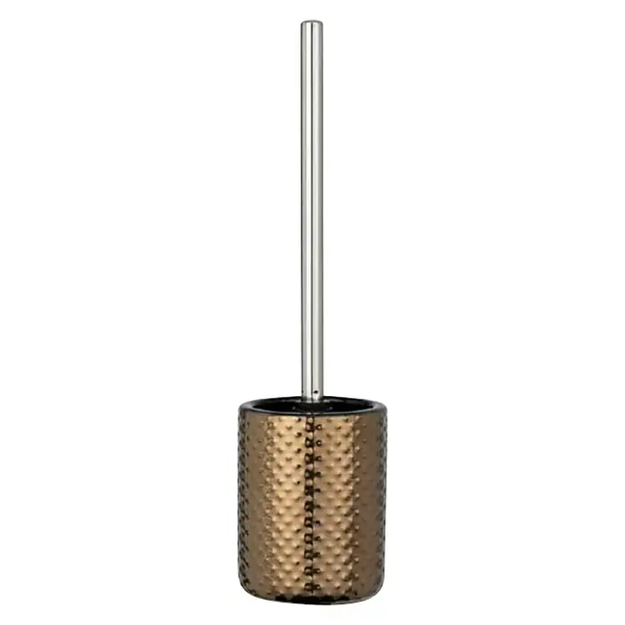 Wenko Garnitura WC četke Keo - 10,5 x 39,5 cm, Keramika, Bronca - Pogled sprijeda