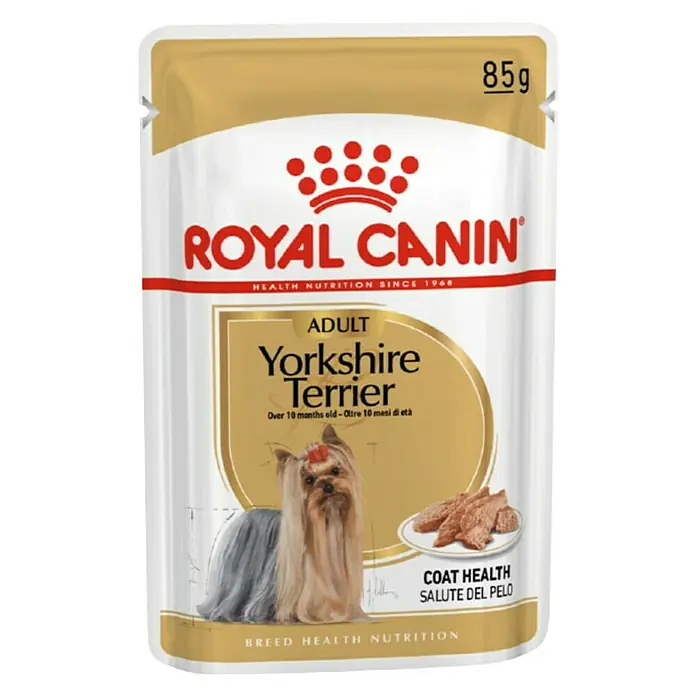 Royal Canin Mokra hrana za pse BHN Yorkshire Terrier 85g - Analitički sastavni dijelovi: Sirove bjelančevine 8.5%, sirova ulja i masti 6%, sirova vlaknina 1.6% - Pogled sprijeda