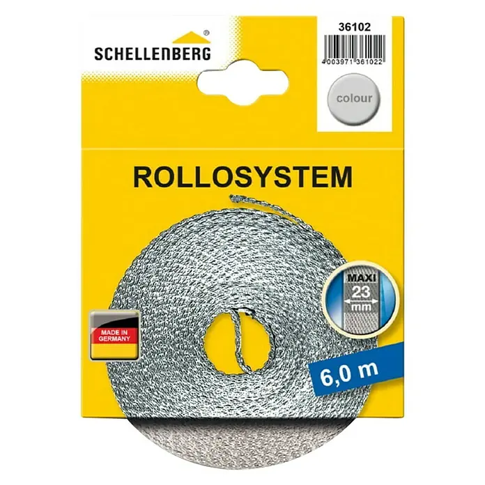 Schellenberg Traka za rolete - Sive boje, Duljina: 6 m, Širina trake: 23 mm - Pogled sprijeda