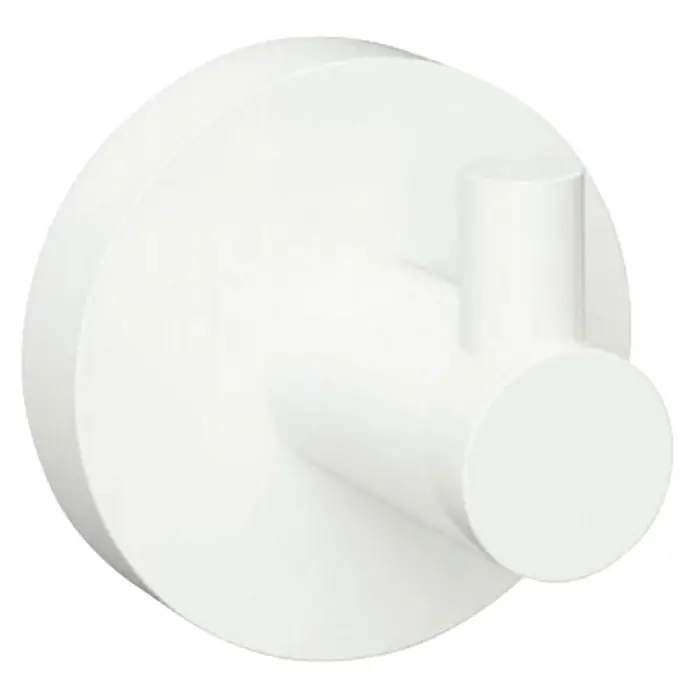 Bemeta White Kupaonska kukica za ručnik - Promjer: 5,5 mm, Bijele boje - Pogled sprijeda