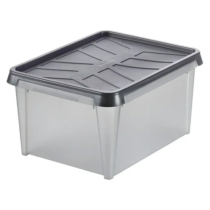 Kutija za pohranjivanje SmartStore Dry - D x Š x V: 40 x 30 x 19 cm, Plastika, Sive boje - Dijagonalni pogled