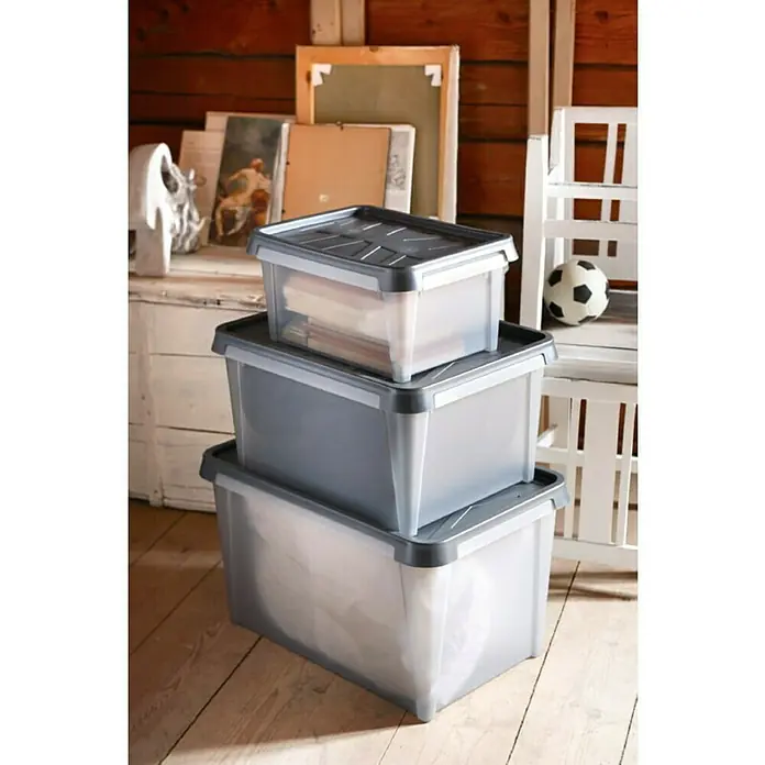 Kutija za pohranjivanje SmartStore Dry - D x Š x V: 40 x 30 x 19 cm, Plastika, Sive boje - Živopisni prikaz
