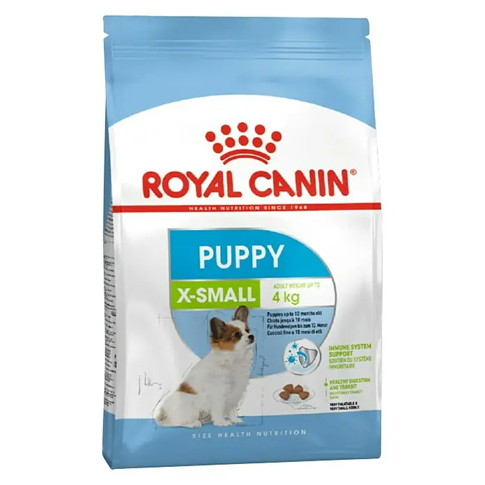 Royal Canin Suha hrana za pse SHN XS Small Puppy 1,5 kg - Preporučena dob: 2 mj. - 10 mj. - Pogled sprijeda
