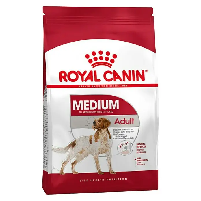 Royal Canin Suha hrana za pse SHN Medium Adult - Analitički sastavni dijelovi: Sirove bjelančevine 25%, sirova ulja i masti 14%, sirova vlaknina 1.2 % - Pogled sprijeda