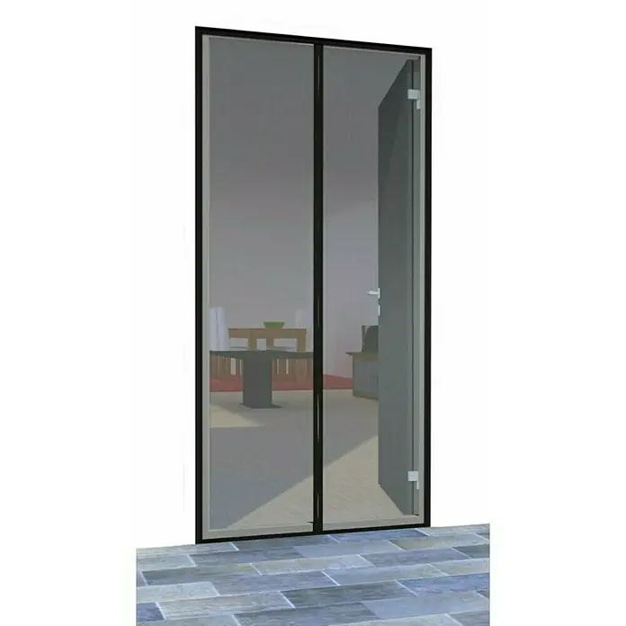 Easy Life Mrežasta zavjesa protiv insekata - Š x V: 100 x 220 cm, Antracit, Pričvršćivanje čičkom - Proizvod u upotrebi