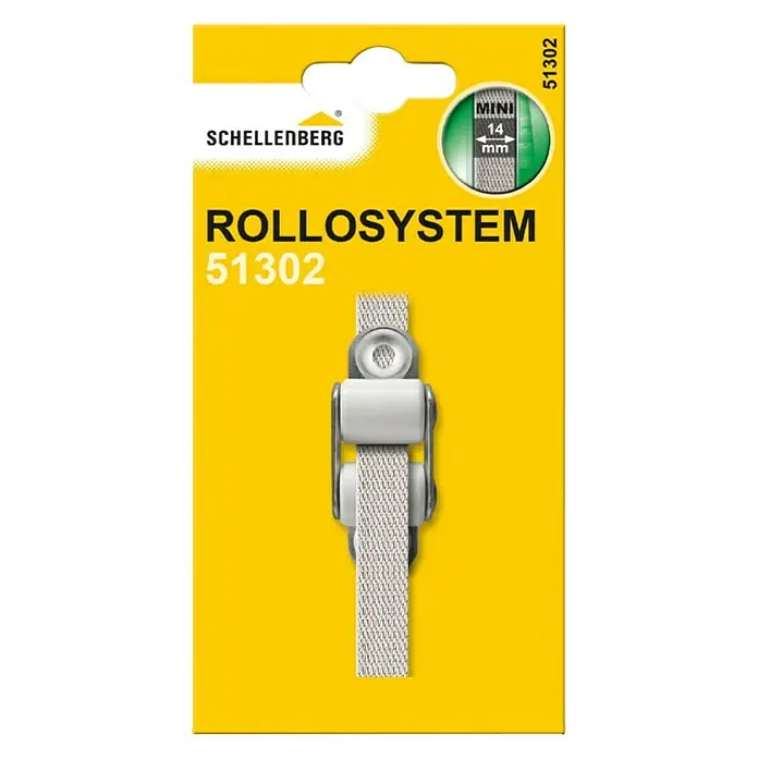 Schellenberg Guía para correa Standard Mini - Apto para: Mini sistemas de persianas enrollables, Anchura de la correa: 14 mm, Blanco - Vista frontal