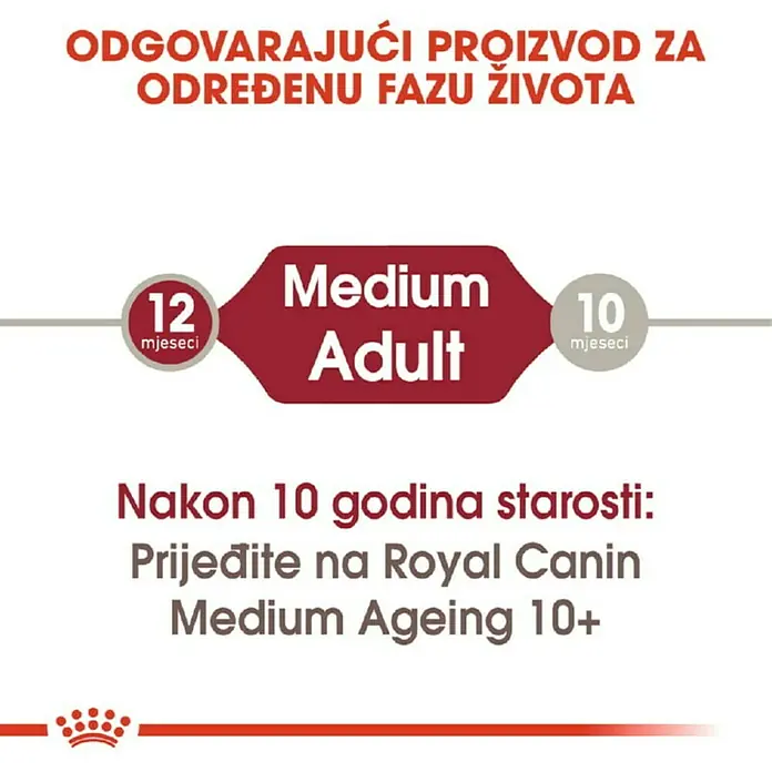 Royal Canin Mokra hrana za pse SHN Medium Adult 140g - Preporučena dob: 12 mj. - 1 godine