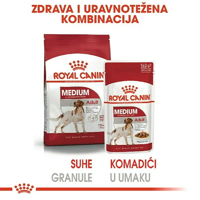 Royal Canin Mokra hrana za pse SHN Medium Adult 140g - Preporučena dob: 12 mj. - 1 godine