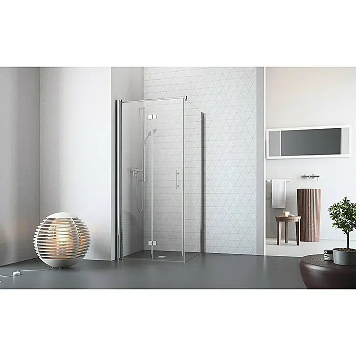 Camargue Vario Sklopiva vrata za tuširanje S53 - 90 x 195 cm, Premazano, Debljina: 6 mm, Srebrne boje - Živopisni prikaz