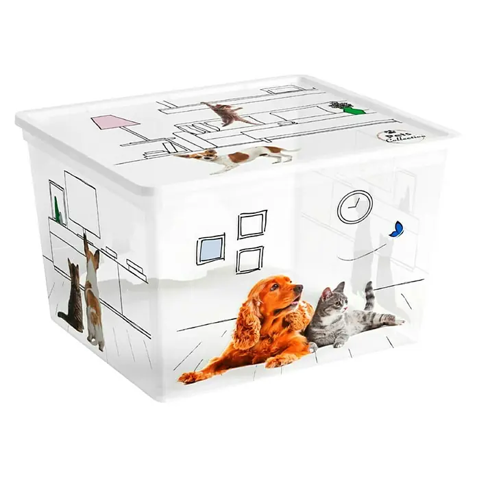 Keter Kutija za pohranjivanje Pets Collection - D x Š x V: 40 x 34 x 25 mm, Plastika - Dijagonalni pogled