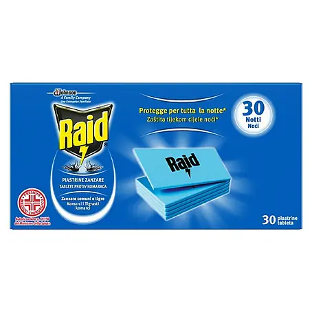 Raid  Paket za dodatno punjenje sprave za odbijanje komaraca 30 tableta
