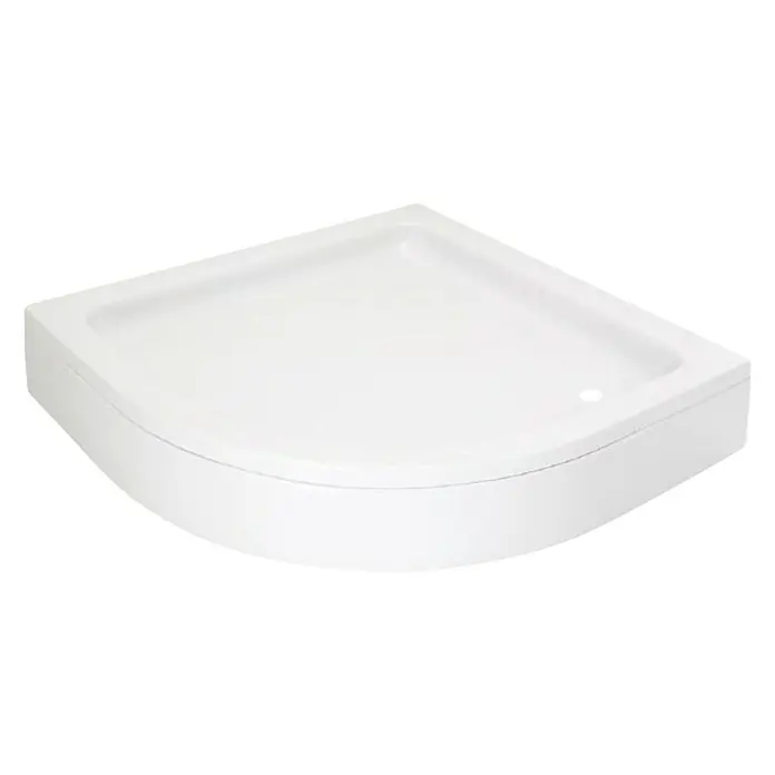 Aquaart Tuš kada Diva - D x Š: 80 x 80 cm, Plastika, Bijele boje - Dijagonalni pogled