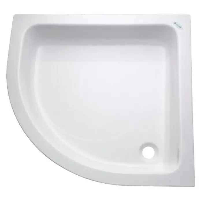 Aquaart Tuš kada Luna - D x Š: 90 x 90 cm, Plastika, Bijele boje - Pogled s gornje strane