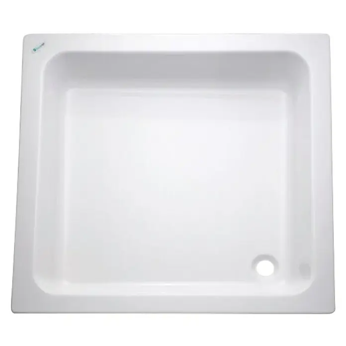 Aquaart Tuš kada Life - D x Š: 90 x 90 cm, Plastika, Bijele boje - Pogled s gornje strane