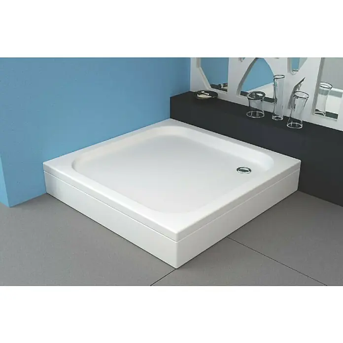 Kolpa San Tuš kada Trin, bez obloge - D x Š: 90 x 90 cm, Plastika, Bijele boje - Živopisni prikaz