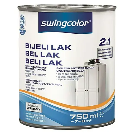 swingcolor  Bijeli lak 2u1