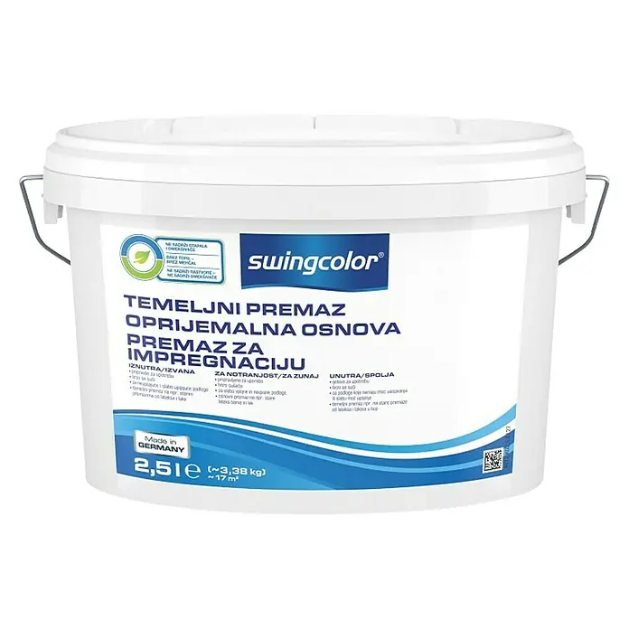 swingcolor Temeljni premaz - Bijele boje, 2,5 l - Pogled sprijeda