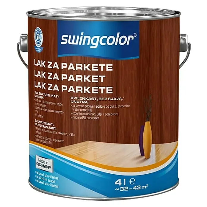 swingcolor Lak za parket - 4 l, Svilenkasti mat - Pogled sprijeda