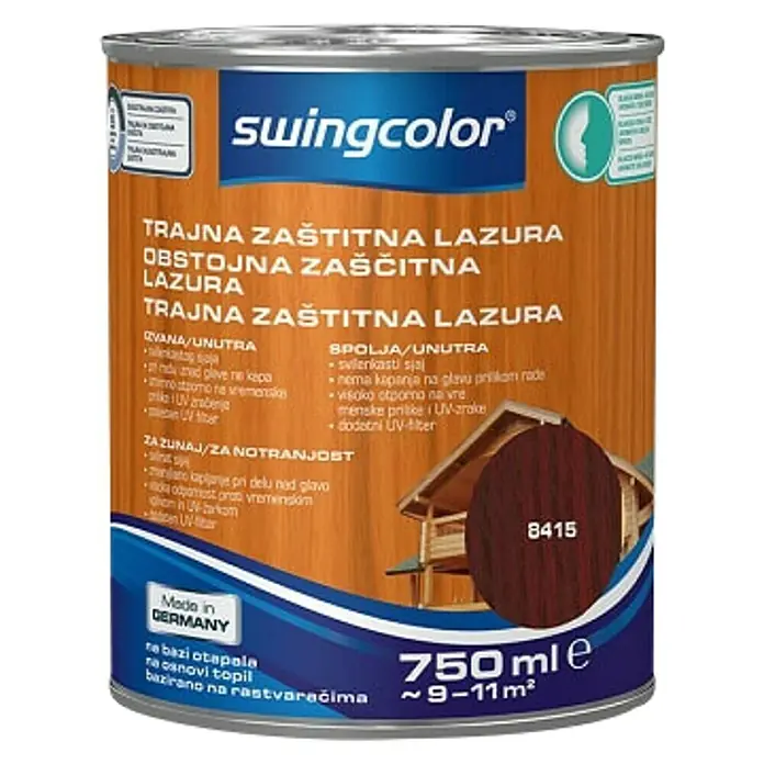 swingcolor Lazura za trajnu zaštitu - Palisandrovina, 750 ml - Pogled sprijeda