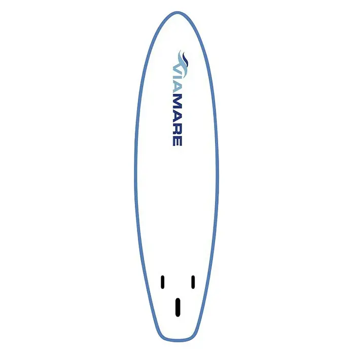 Viamare Juego de paddle surf 300 - L x An x Al: 300 x 75 x 10 cm, Carga útil: 100 kg, Hinchable, Azul/Blanco - Vista superior