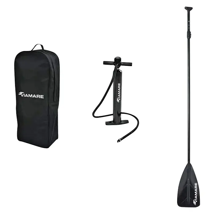 Viamare Juego de paddle surf 300 - L x An x Al: 300 x 75 x 10 cm, Carga útil: 100 kg, Hinchable, Azul/Blanco - Vista frontal