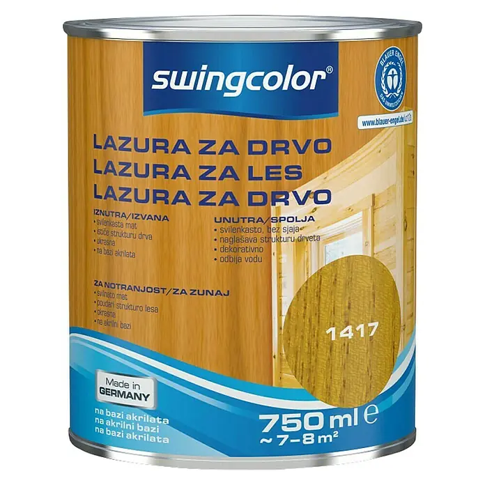 swingcolor Lazura za drvo - Trešnja, 750 ml - Pogled sprijeda
