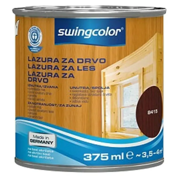 swingcolor Lazura za drvo - Palisandrovina, 375 ml - Pogled sprijeda