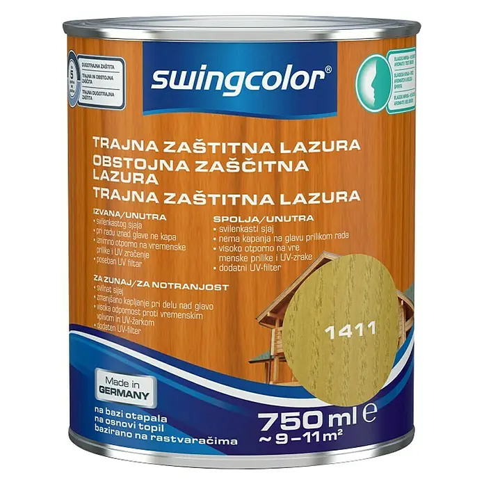 swingcolor Lazura za trajnu zaštitu - Bor, 750 ml - Pogled sprijeda
