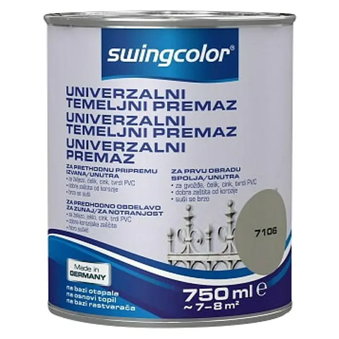 swingcolor Univerzalni temeljni premaz - Sive boje, 750 ml - Pogled sprijeda