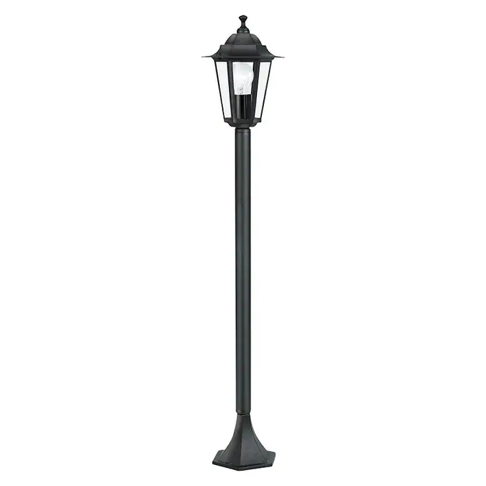 Eglo Laterna 4 Vanjska svjetiljka - 60 W, Crne boje, Ø x V: 20,5 x 100 cm - Pogled sprijeda
