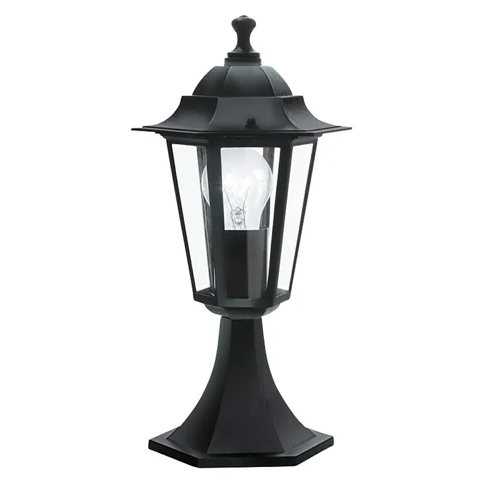 Eglo Laterna 4 Vanjska svjetiljka - 60 W, Crne boje, Ø x V: 19,5 x 38,5 cm - Pogled sprijeda