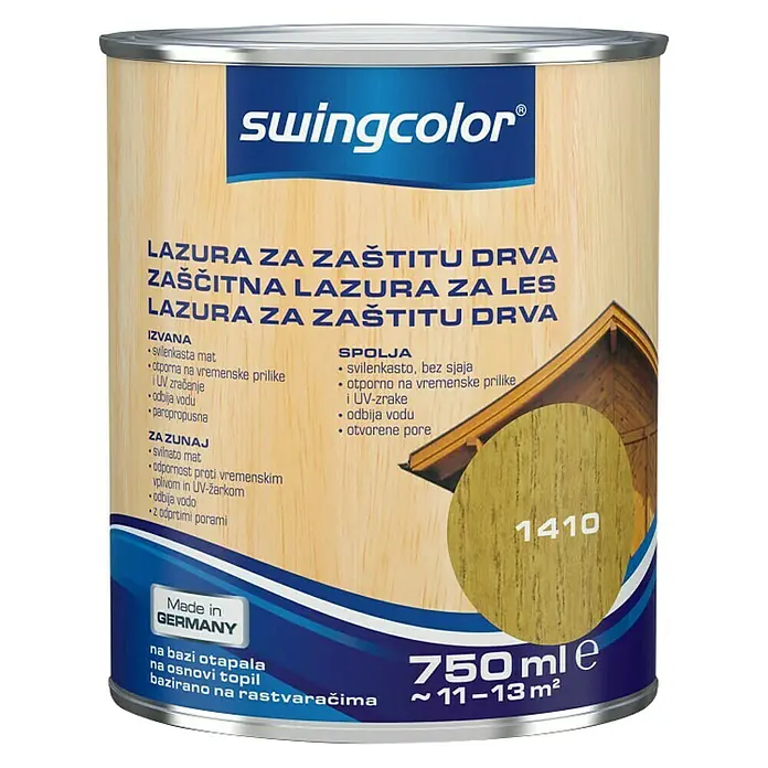 swingcolor Lazura za drvo - Hrast, 750 ml - Pogled sprijeda