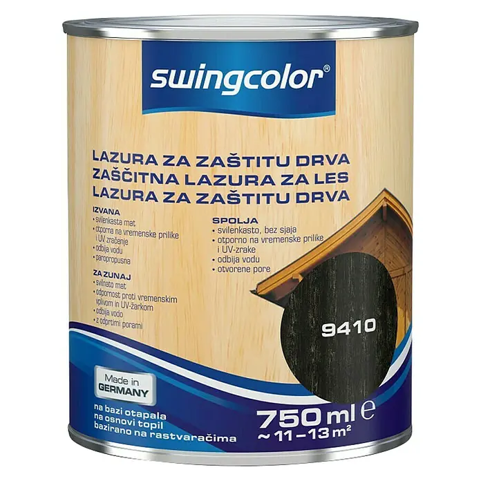 Lazura za drvo - Ebanovina, 750 ml - Pogled sprijeda