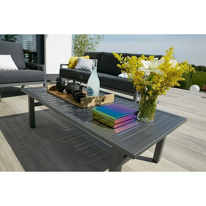 Sunfun Maja Vrtni stolić - D x Š x V: 122 x 60 x 36 cm, Antracit - Živopisni prikaz