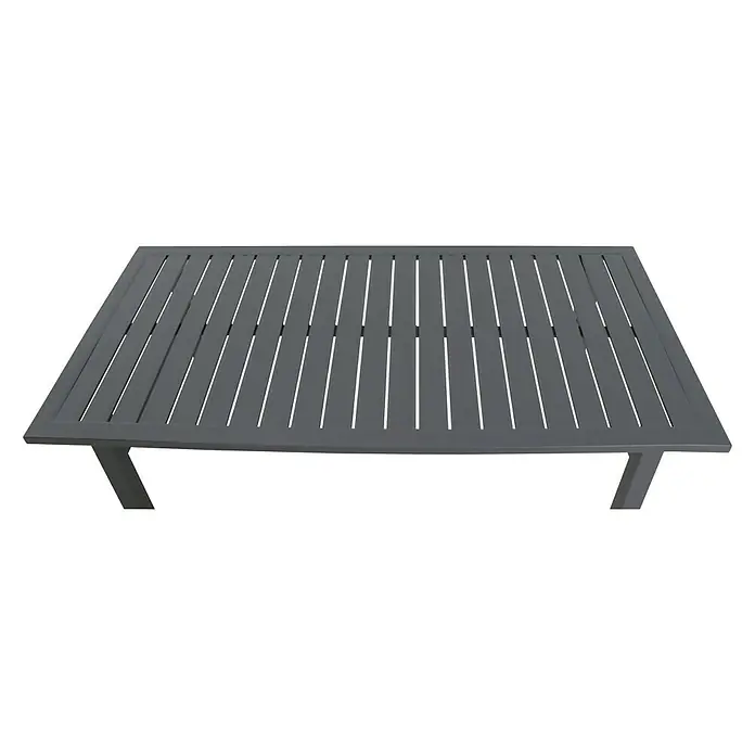 Sunfun Maja Garten-Couchtisch - L x B x H: 122 x 60 x 36 cm, Anthrazit - Ansicht von oben