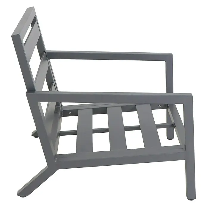 Sunfun Maja Loungesessel Maja - B x T x H: 76,5 x 85 x 76,5 cm, Anthrazit - Rechte Seitenansicht
