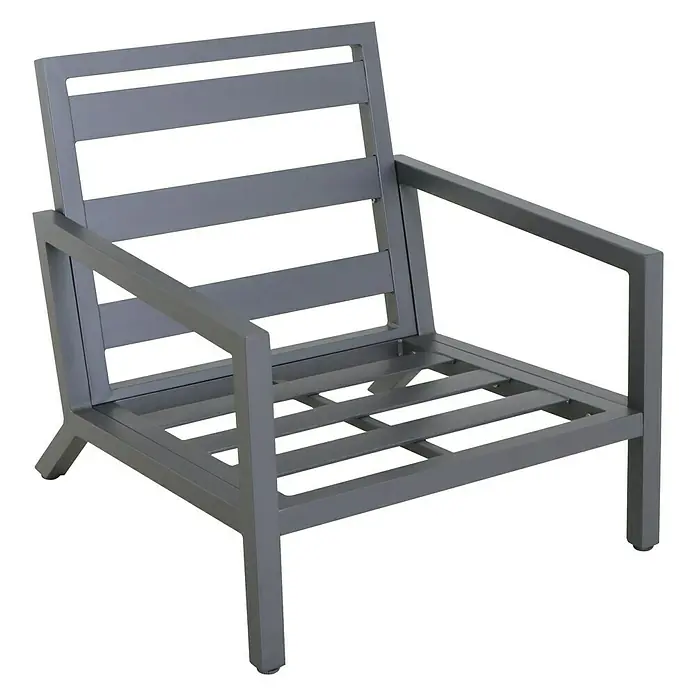 Sunfun Maja Sillón de conjunto - An x Pr x Al: 76,5 x 85 x 76,5 cm, Antracita - Vista angular