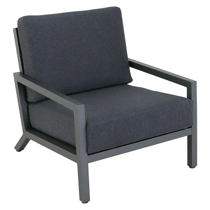 Sunfun Maja Lounge stolica - Š x D x V: 76,5 x 85 x 76,5 cm, Antracit - Dijagonalni pogled