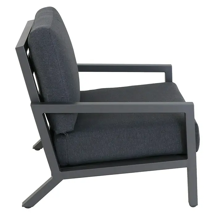 Sunfun Maja Loungesessel Maja - B x T x H: 76,5 x 85 x 76,5 cm, Anthrazit - Rechte Seitenansicht